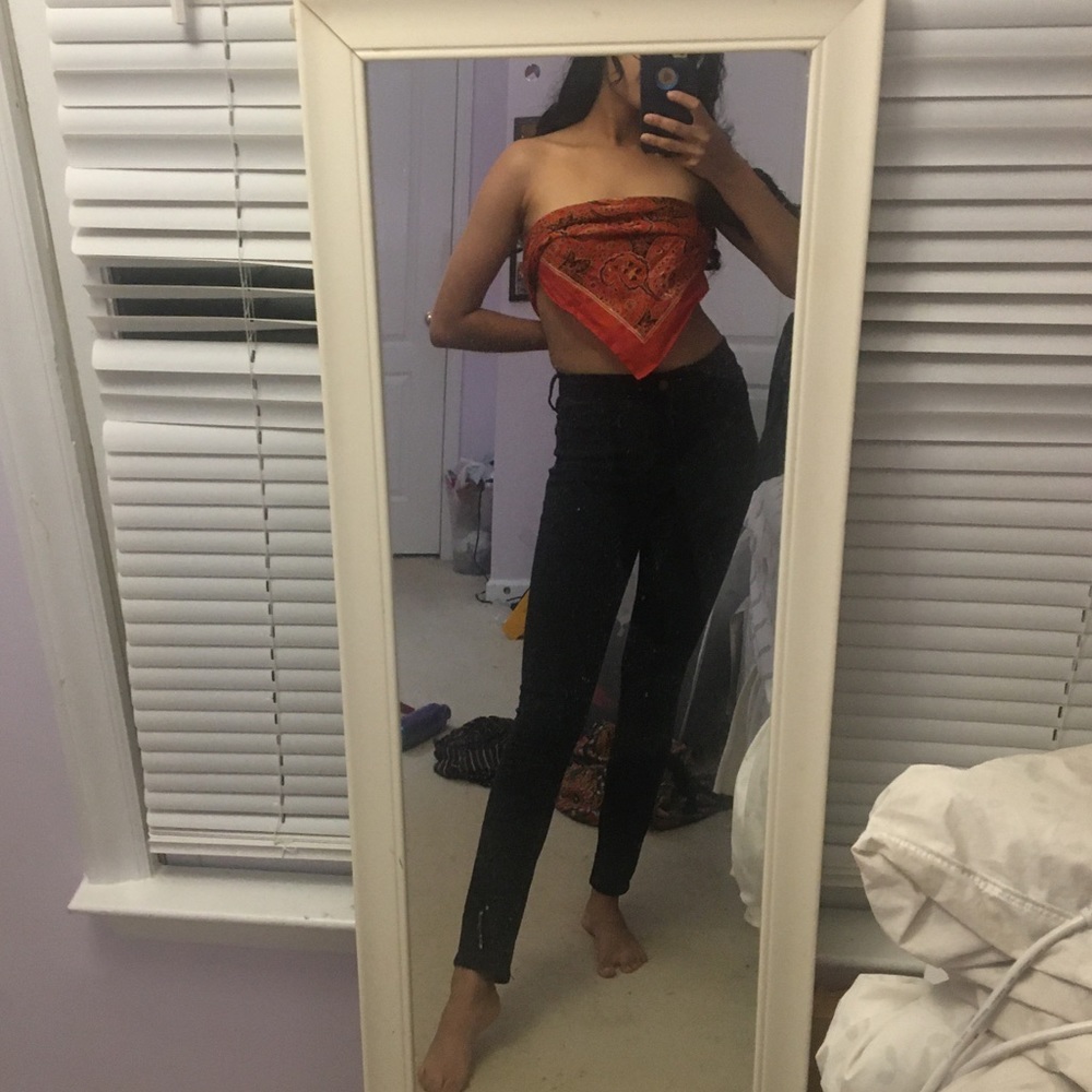 Black High Rise J Crew Skinny Jeans